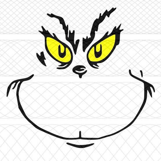 Grinch Eyes Template Grinch Face Svgpngstudio3 Cut Files for Silhouette