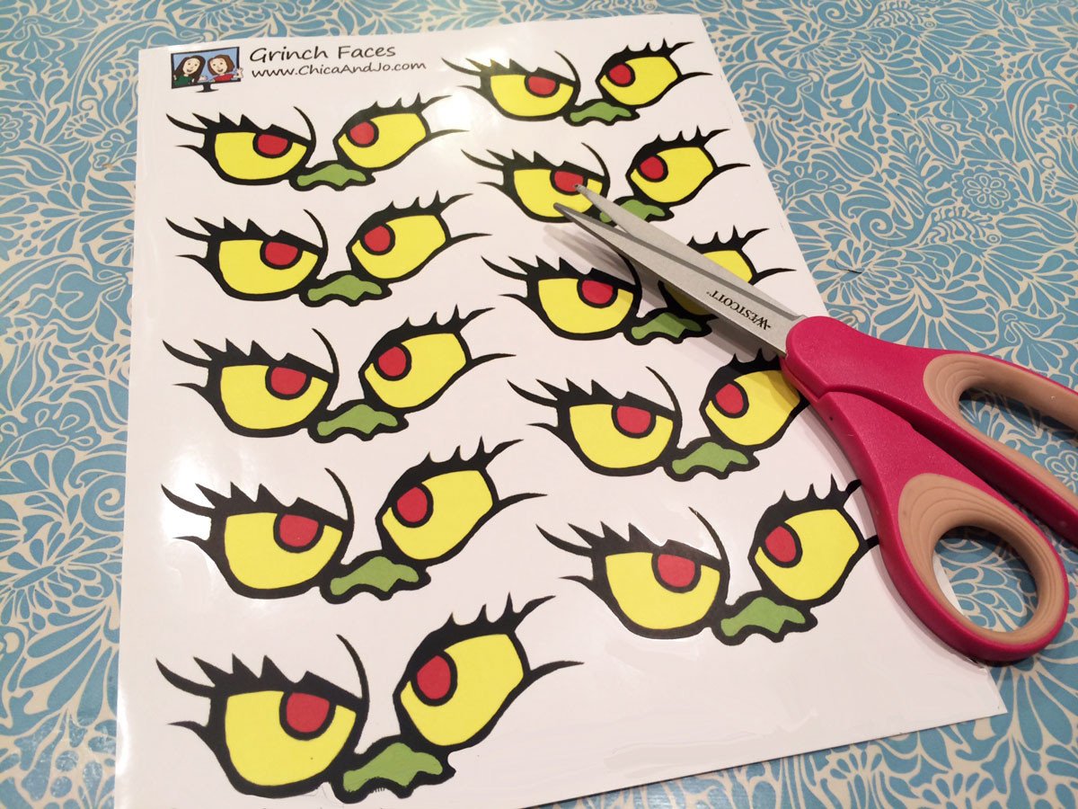 Grinch Eyes Template Grinch Favor Bags