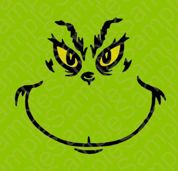 Grinch Eyes Template Grinch Inspired T Shirt Face Svg and Dxf Cut by