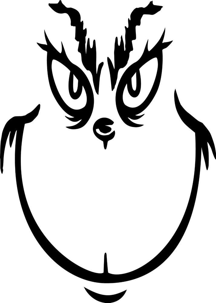 Grinch Eyes Template Vinyl Decal Grinch Face Calendared Vinyl Various Colors