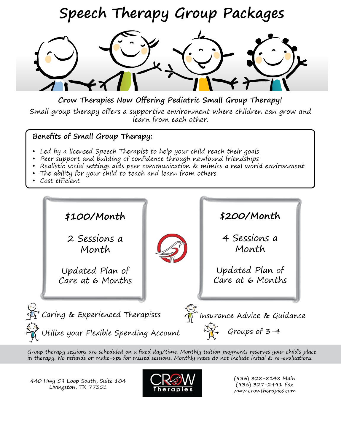 Group therapy Flyers Group Speech therapy