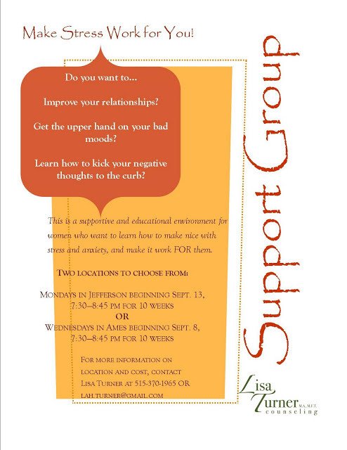 Group therapy Flyers Lisa Turner S Counseling Blog A Flyer for You
