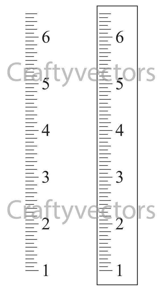 Growth Chart Ruler Template Ruler Growth Chart Vector Template Inches