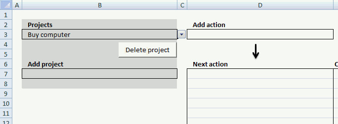 Gtd Project Planning Template Excel Template Getting Things Done [vba]