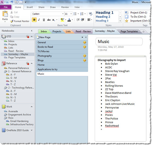 Gtd Project Planning Template Gtd with Outlook 2010 and Enote 2010 – Enote Setup