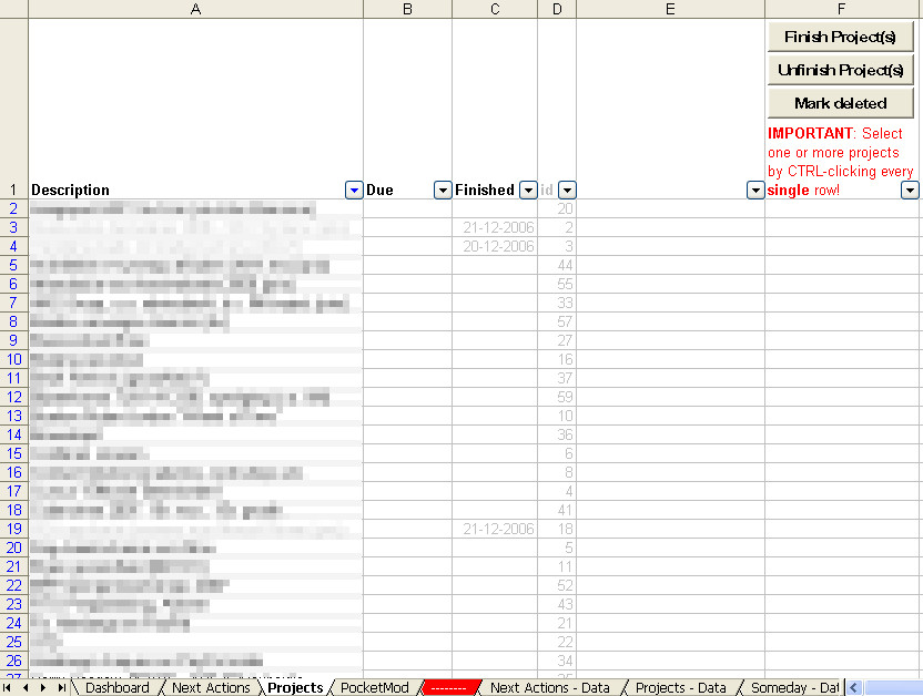 Gtd Project Planning Template Implementing Gtd with Excel Getting Things Done