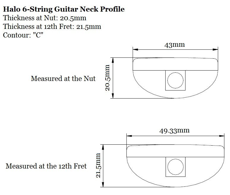 Guitar Neck Profile Template Anatomy Of A Halo Guitar Neck