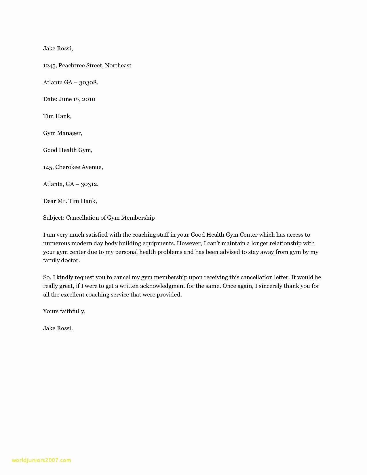 Gym Membership Cancellation Letter Gym Membership Cancellation Letter Examples Daily Roabox