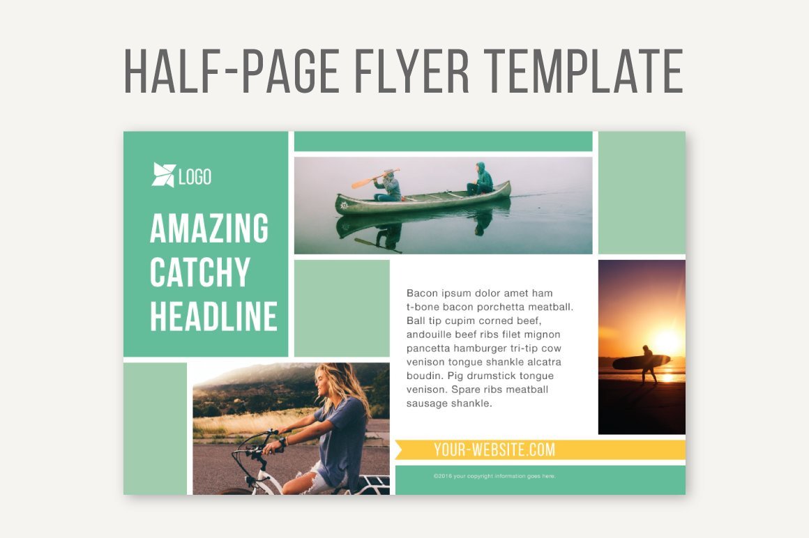 Half Page Advertisement Template Half Page Flyer Template Templates Creative Market