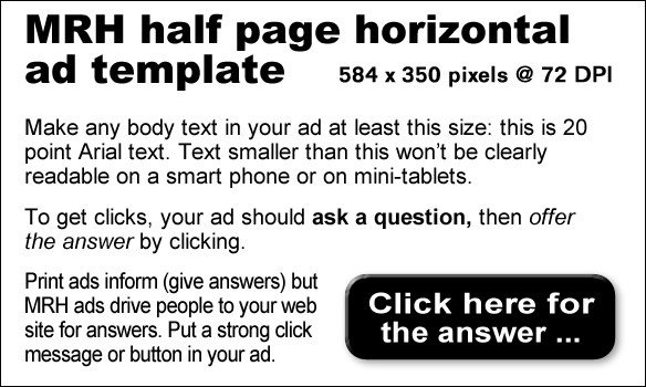 Half Page Advertisement Template Mrh Ad Pricing Model Railroad Hobbyist Magazine