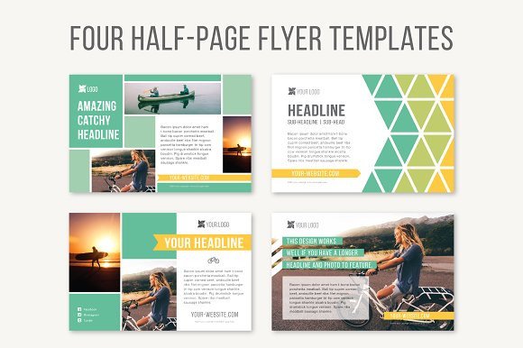Half Page Flyer Template Four Half Page Flyer Templates Templates On Creative Market