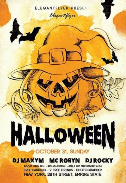 Halloween Flyer Template Free 20 Free Halloween Flyers Psd Templates