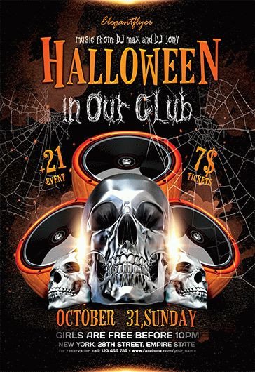 Halloween Flyer Template Free Halloween Party – Free Flyer Psd Template – by Elegantflyer