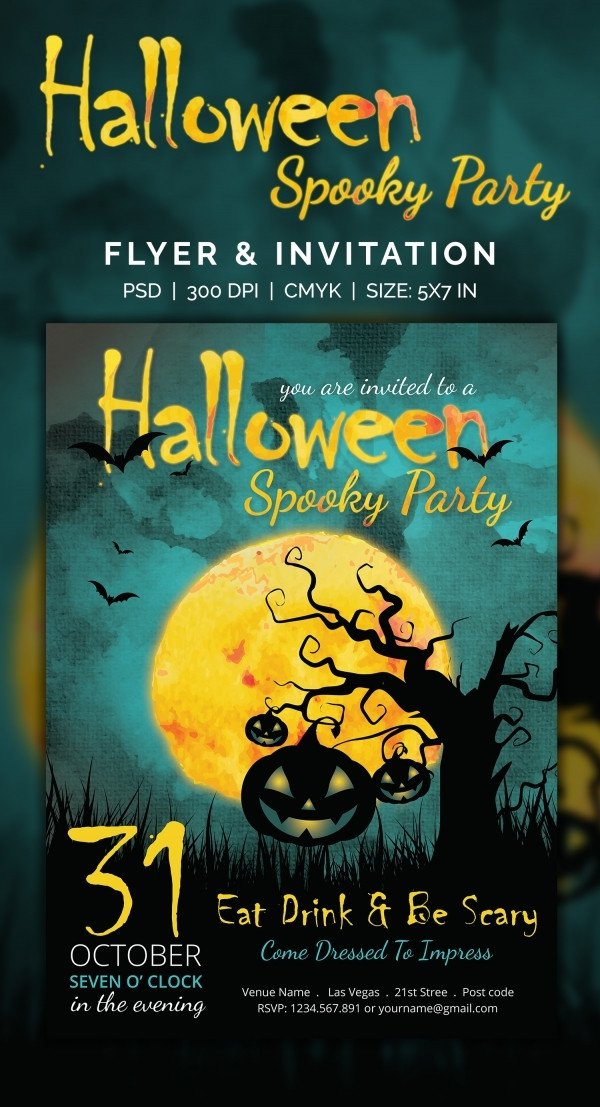 Halloween Party Invitation Template 35 Halloween Invitation Free Psd Vector Eps Ai