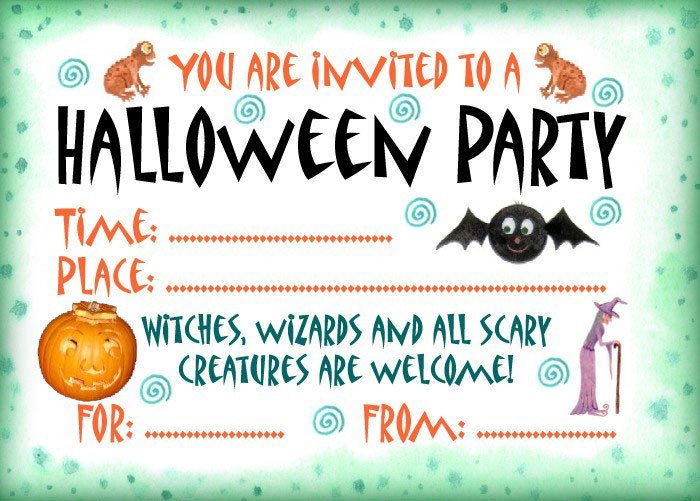 Halloween Party Invitation Templates 16 Awesome Printable Halloween Party Invitations