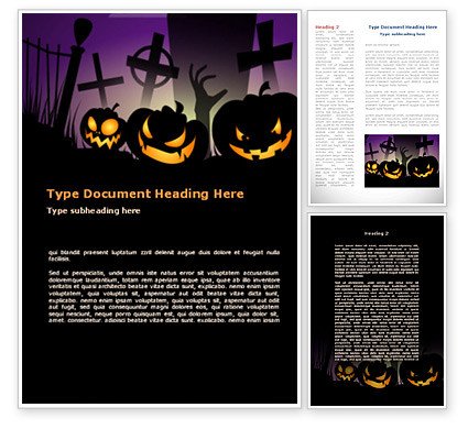 Halloween Templates for Word Free Violet Halloween Night Word Template