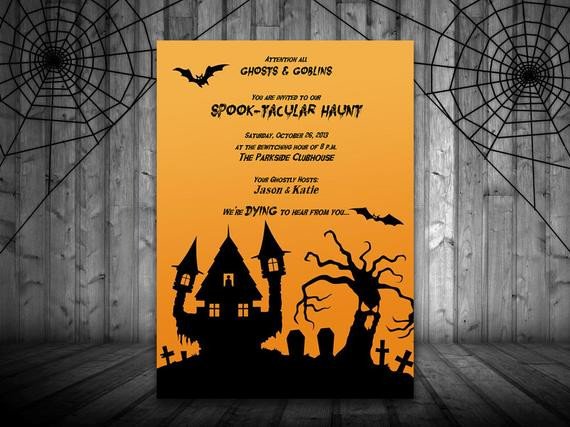 Halloween Templates for Word Halloween Haunt Party Invitation Haunted House Invitation