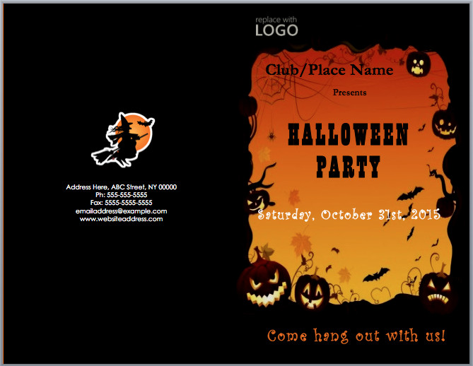 Halloween Templates for Word Halloween Party Invitation Template – Microsoft Word Templates