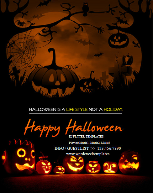 Halloween Templates for Word Ms Word Halloween Party Flyer Templates