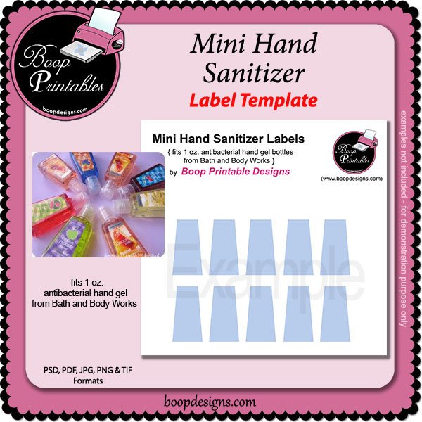Hand Sanitizer Label Template Free Hand Sanitizer Bottle Label Templates by Boop Printables
