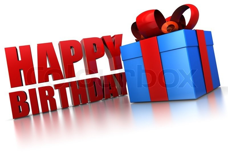 Happy Birthday 3d Image 3d Illustration Of Happy Birthday Sign and T Box