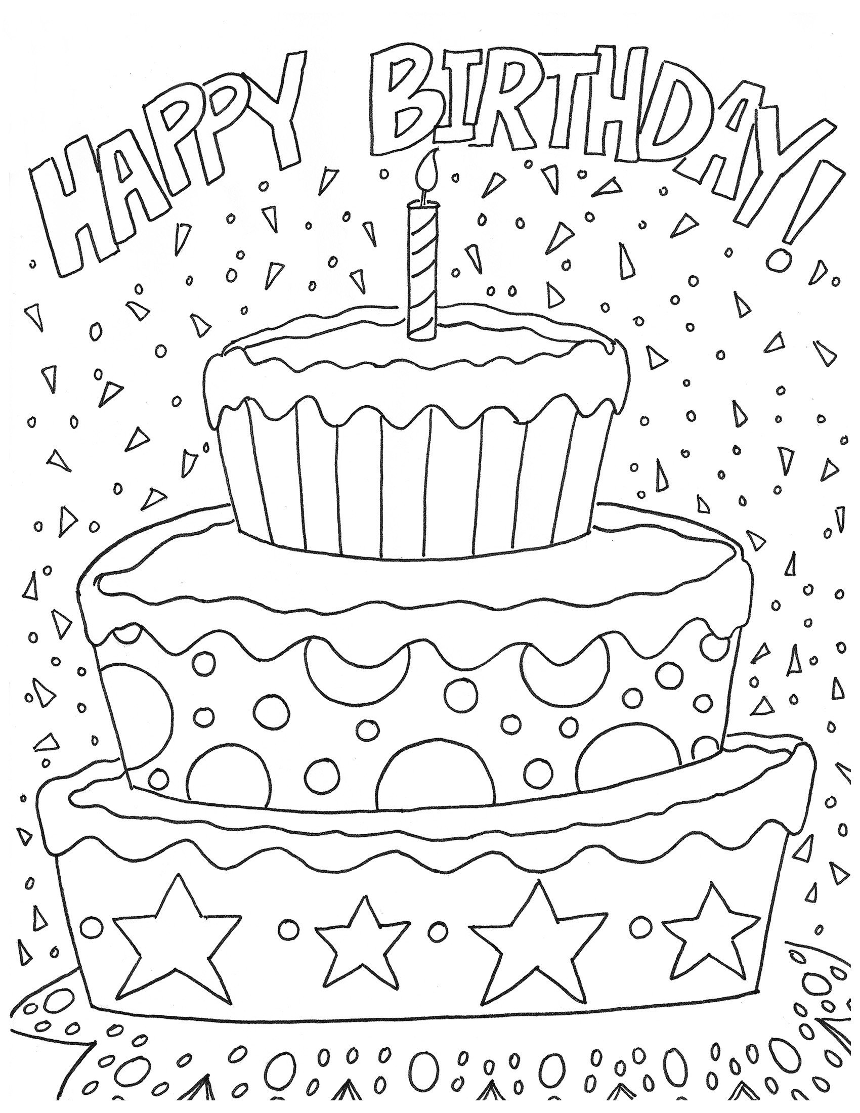 Happy Birthday Coloring Pages Artzycreations A Website On How to Do It Yourself