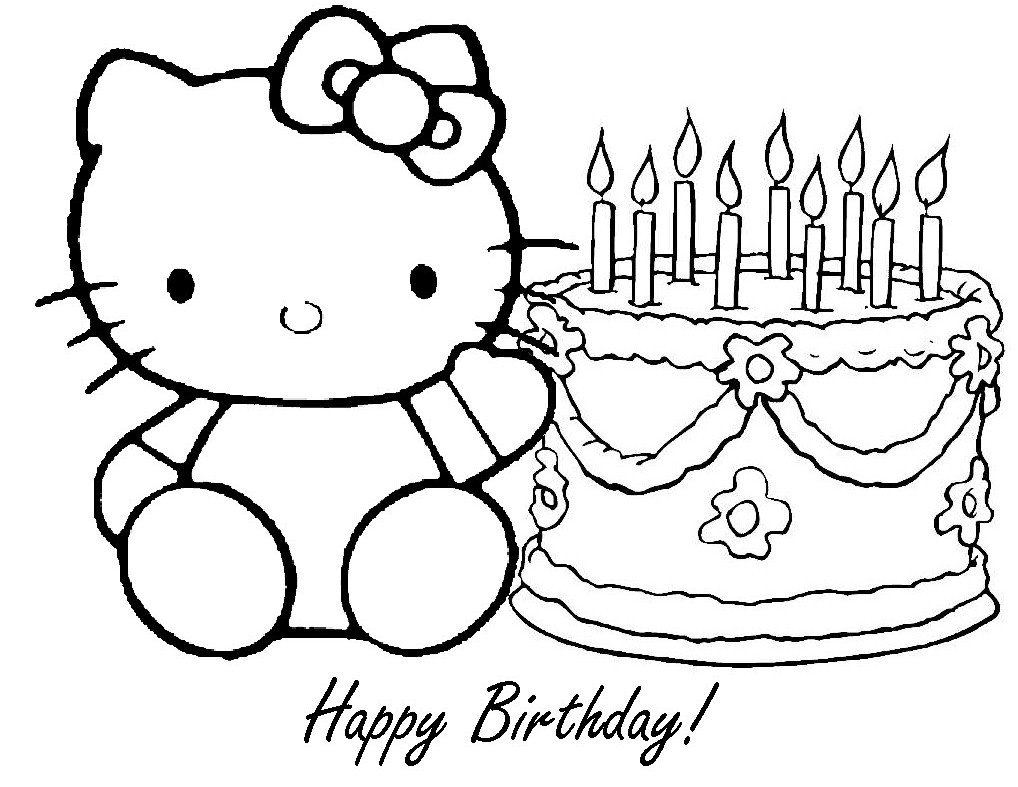 Happy Birthday Coloring Pages Free Printable Happy Birthday Coloring Pages for Kids