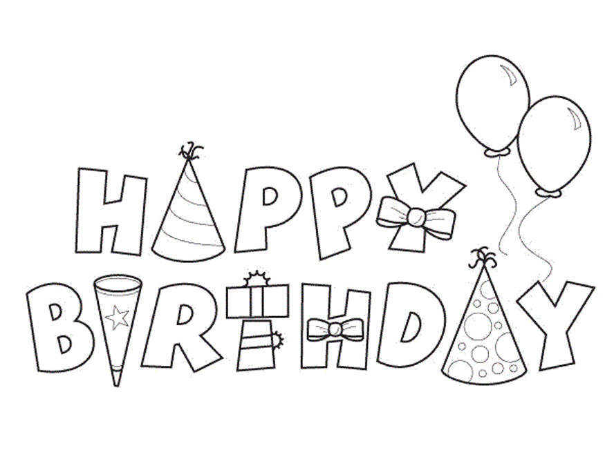 Happy Birthday Coloring Pages Happy Birthday Coloring Pages 2018 Dr Odd