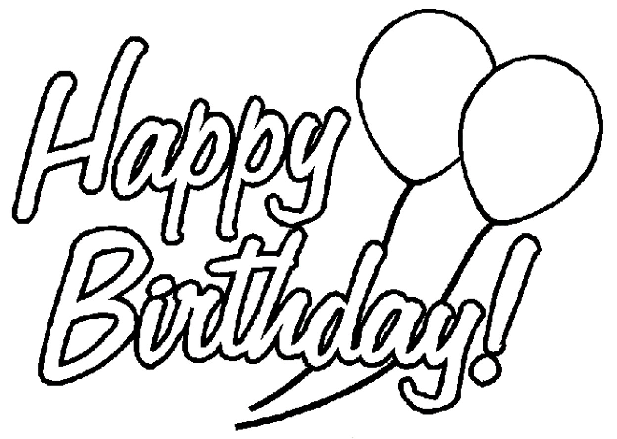 Happy Birthday Coloring Pages Happy Birthday Coloring Pages