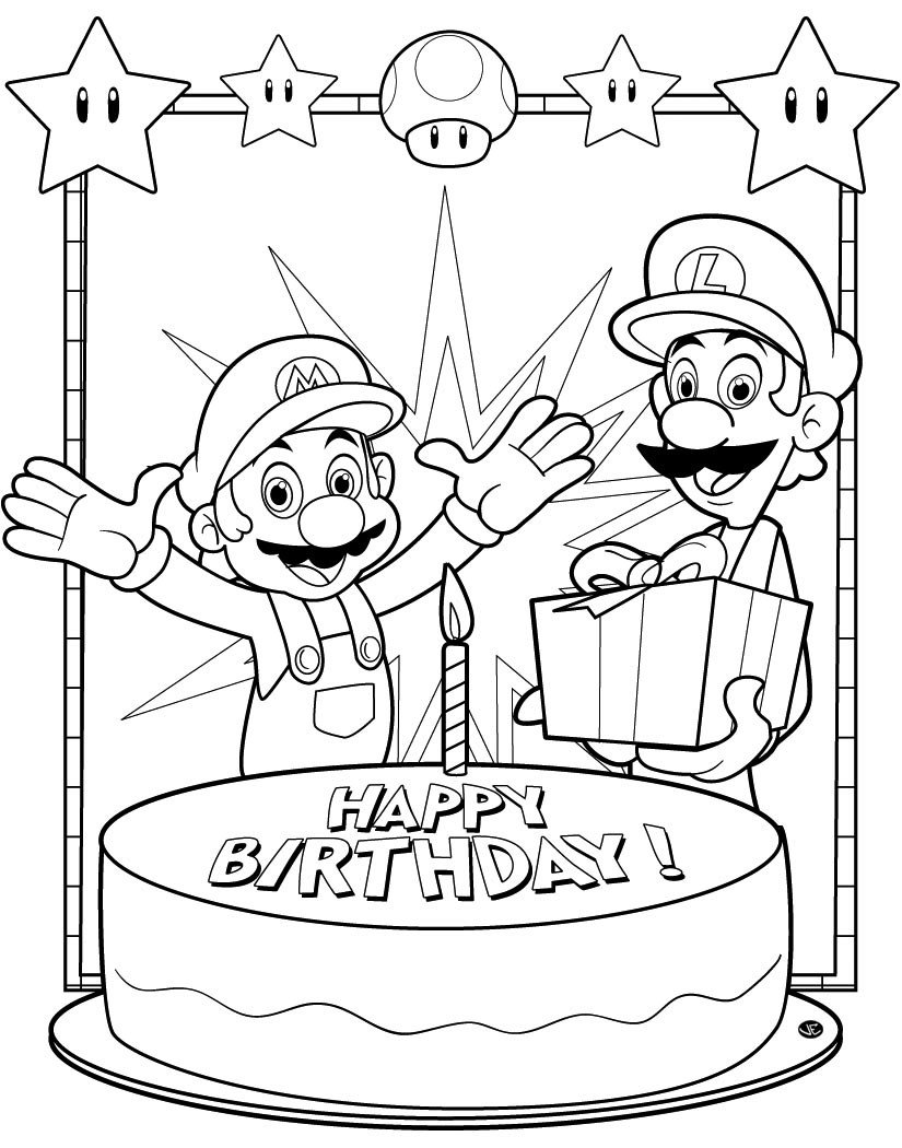 Happy Birthday Coloring Pages Happy Birthday Coloring Pages