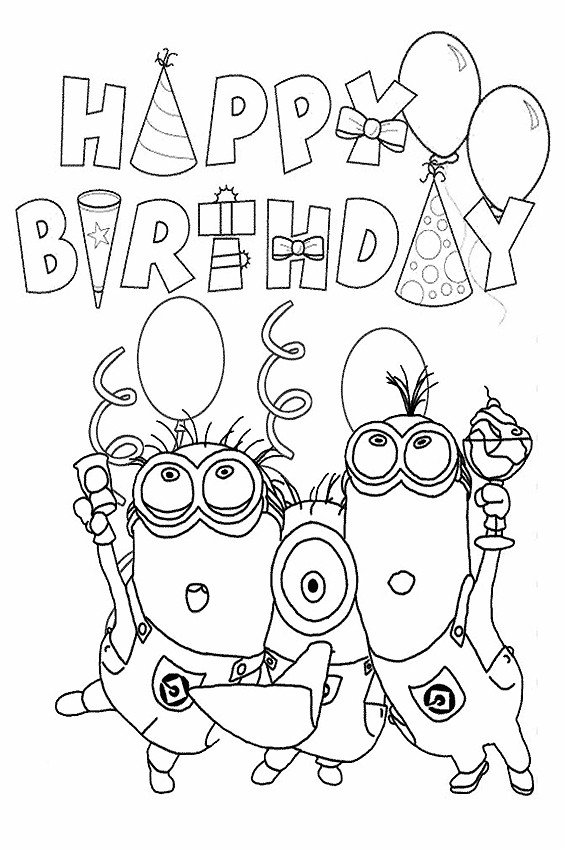 Happy Birthday Coloring Pages Happy Birthday Coloring Pages to Color In On Your Birthday