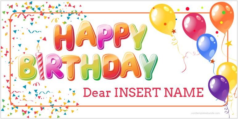 Happy Birthday Sign Template Birthday Banner Templates for Ms Word