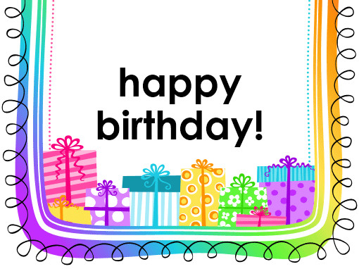 Happy Birthday Template Word Birthday Card Ts On White Background Half Fold