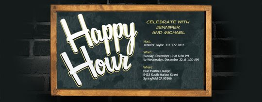Happy Hour Invitation Template Happy Hour Free Online Invitations