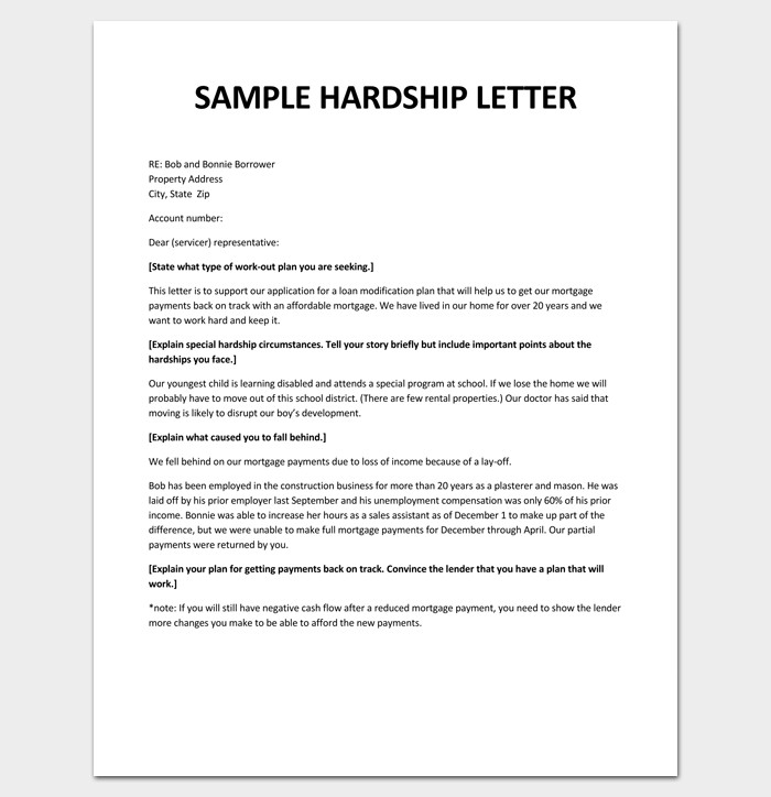 Hardship Letter to Creditors Template Hardship Letter Template 10 for Word Pdf format