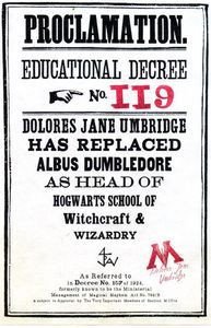 Harry Potter Proclamation Template Educational Decree Tumblr Harry