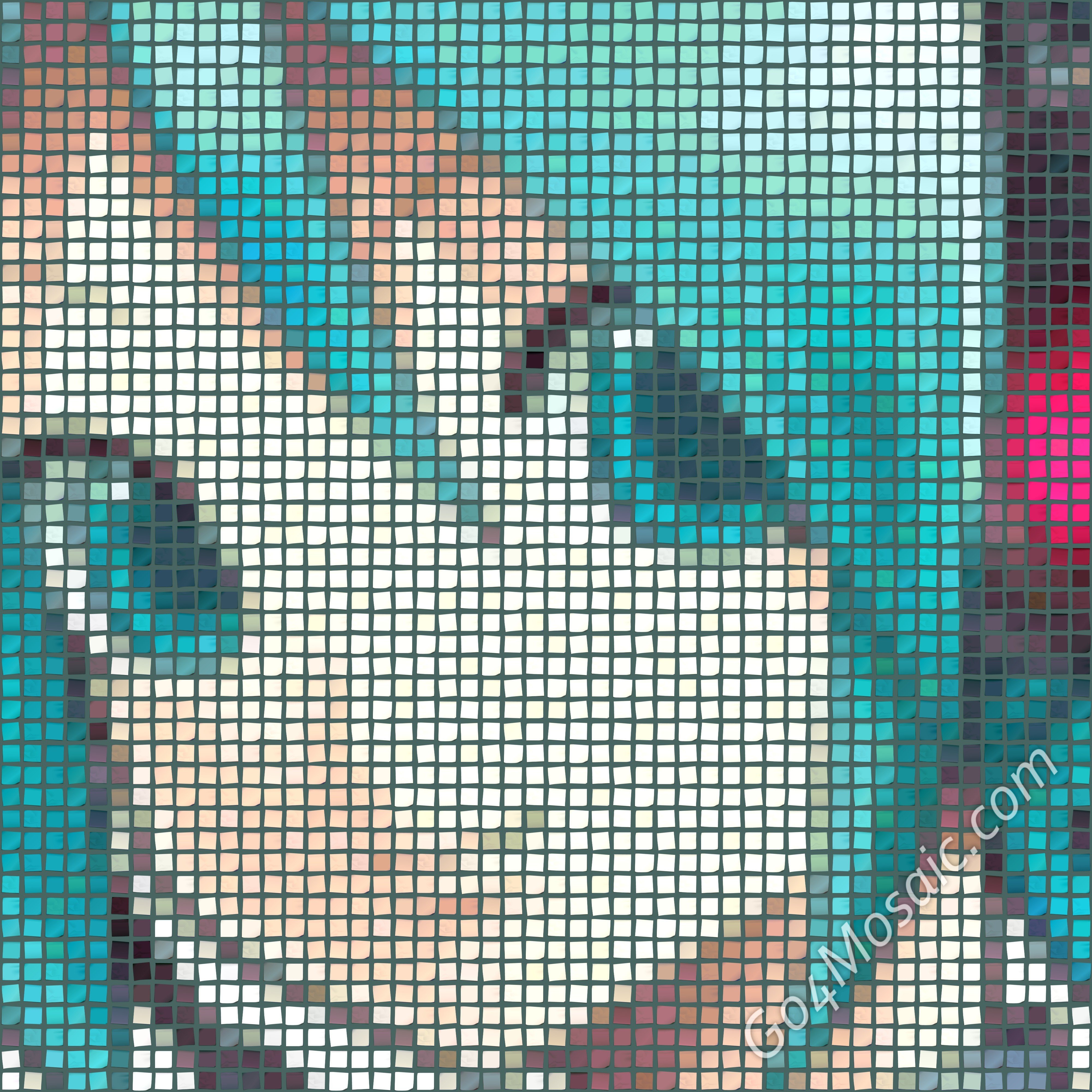 Hatsune Miku Pixel Art Grid Hatsune Miku Mosaic From Postits Go4mosaic Blog