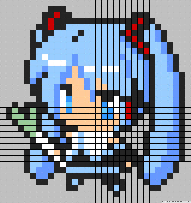Hatsune Miku Pixel Art Grid Miku Vocaloid Perler Bead Pattern Minecraft