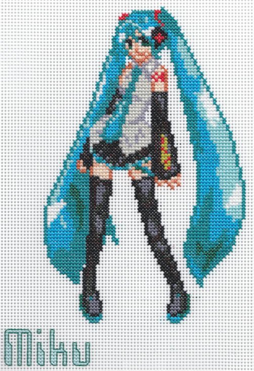 Hatsune Miku Pixel Art Grid X Stitch Fanart Miku Hatsune by Missy Tannenbaum On