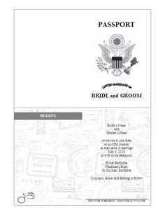 Health Fair Passport Template Passport Invitation Template Vector