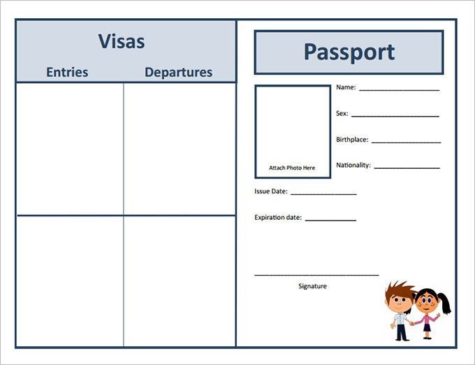 Health Fair Passport Template Passport Template – 19 Free Word Pdf Psd Illustrator