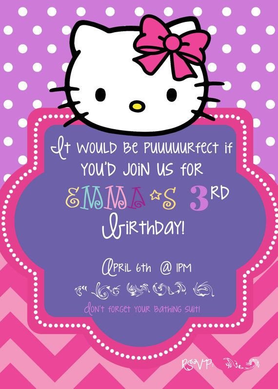 Hello Kitty Birthday Invitation 581 Best Images About Hello Kitty On Pinterest