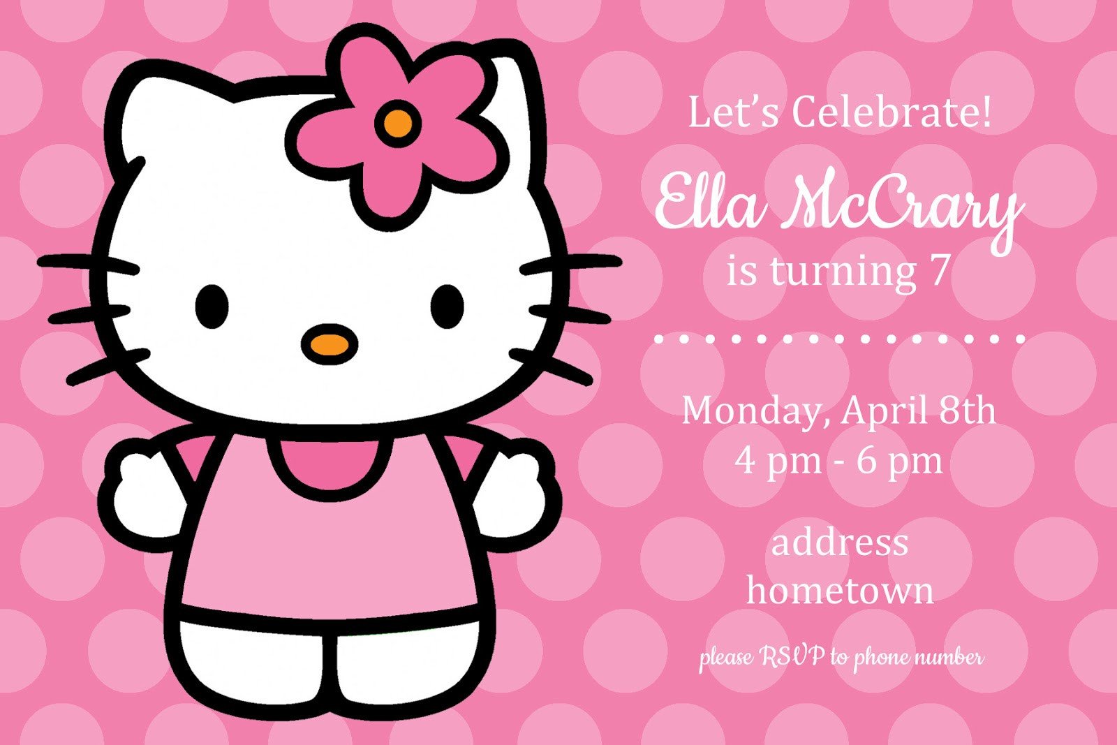 Hello Kitty Birthday Invitation All Things Simple Simple Celebrations Hello Kitty Party