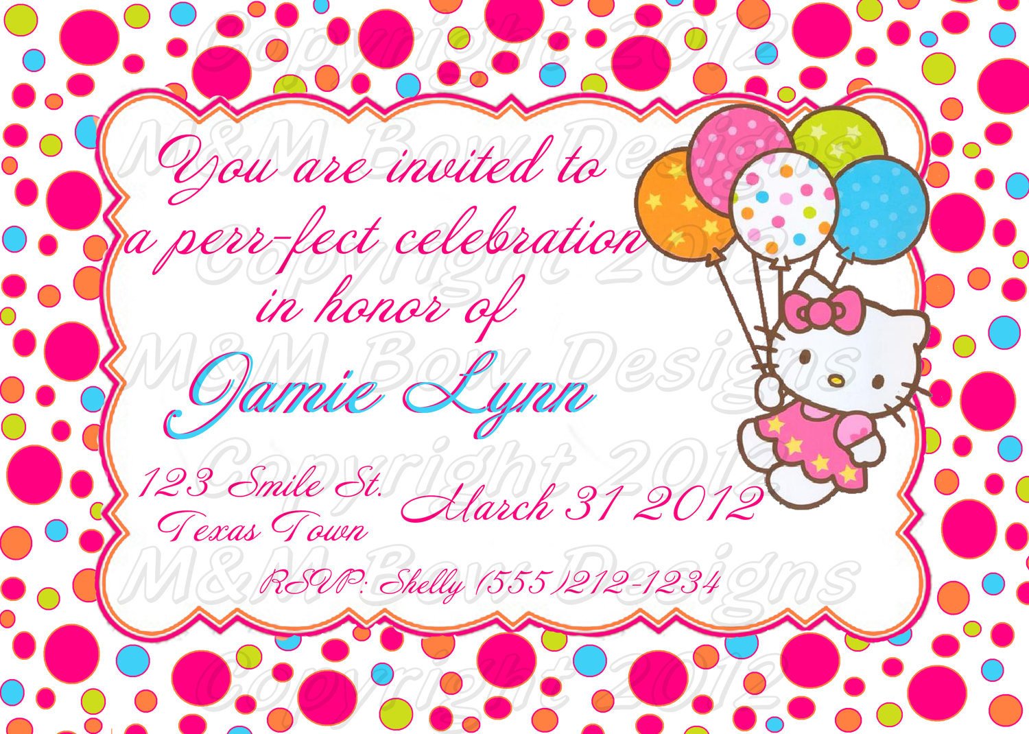 Hello Kitty Birthday Invitation Diy Printable Hello Kitty Birthday Invitation &amp; Thank You Set