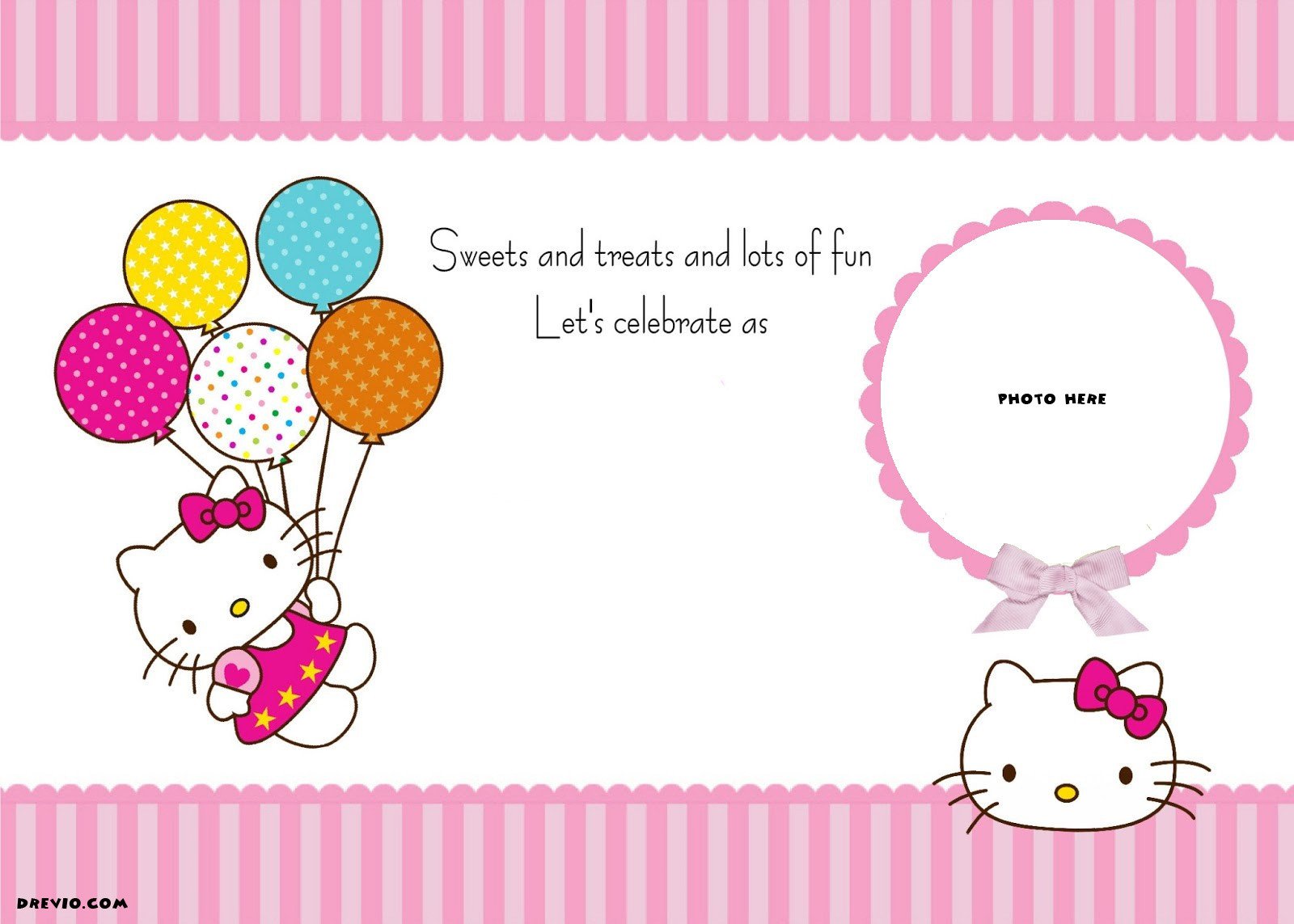 Hello Kitty Birthday Invitation Free Personalized Hello Kitty Birthday Invitations