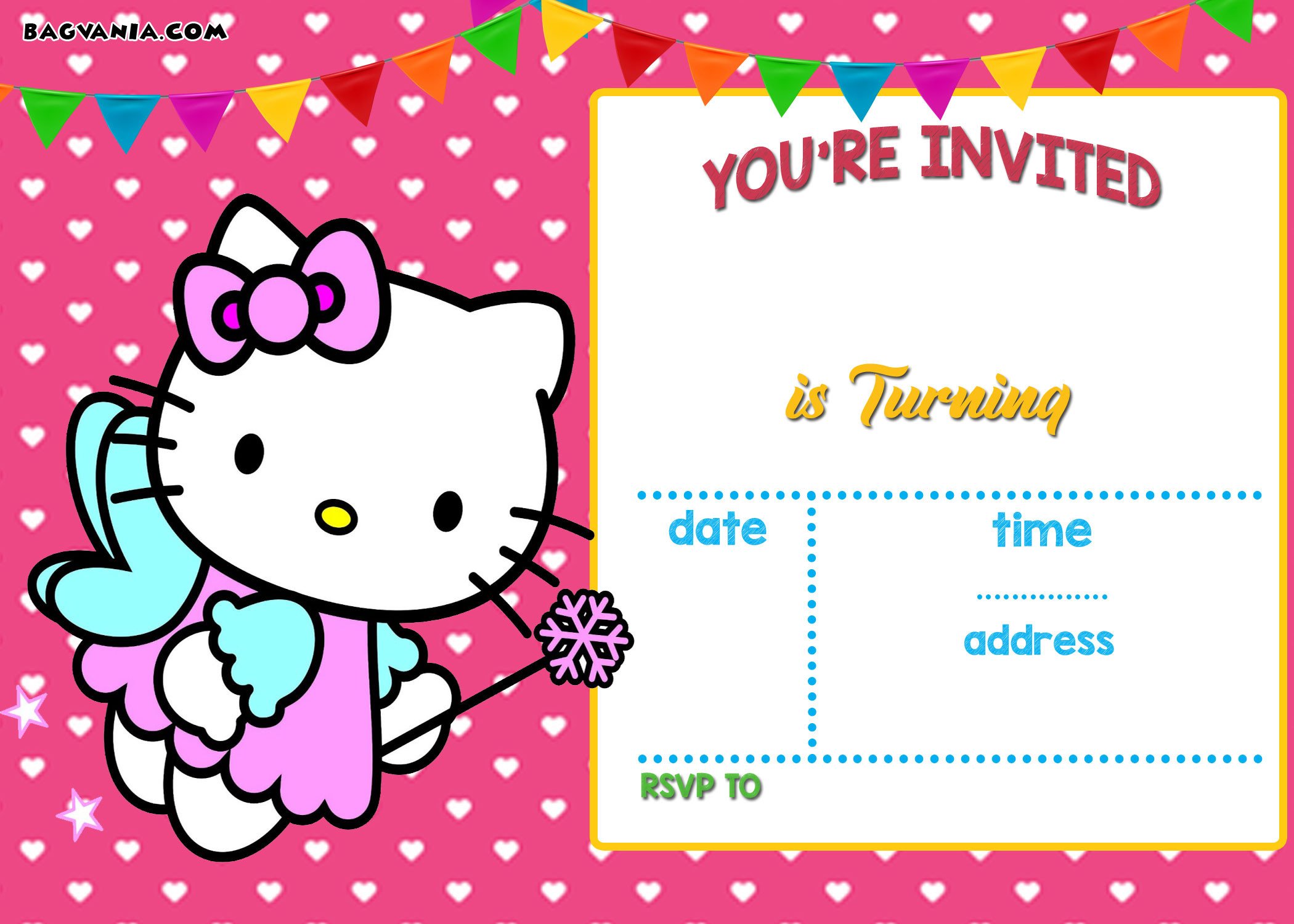 Hello Kitty Birthday Invitation Free Personalized Hello Kitty Birthday Invitations