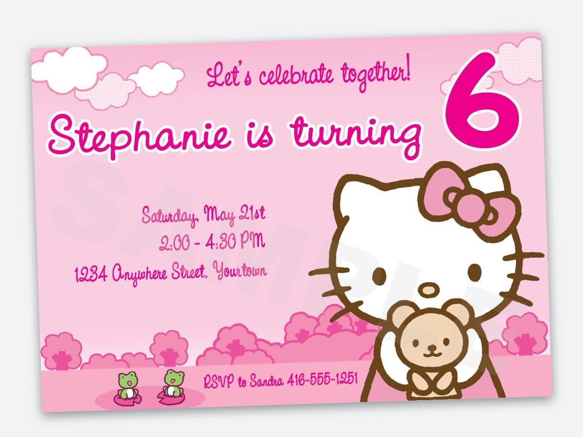 Hello Kitty Birthday Invitation Free Printable Hello Kitty Birthday Invitation