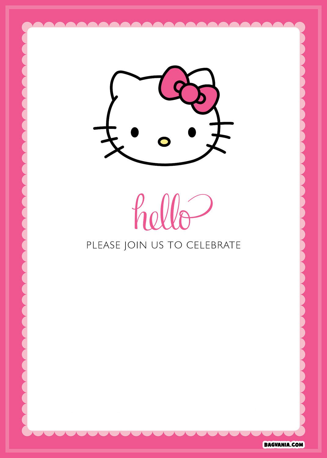 Hello Kitty Birthday Invitation Free Printable Hello Kitty Birthday Invitations – Free