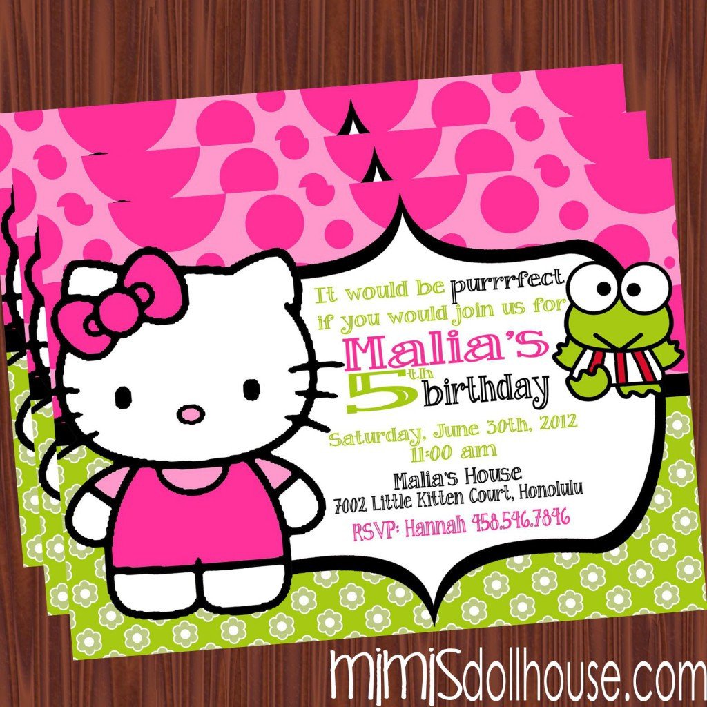 Hello Kitty Birthday Invitation Free Printable Hello Kitty Birthday Party Invitations