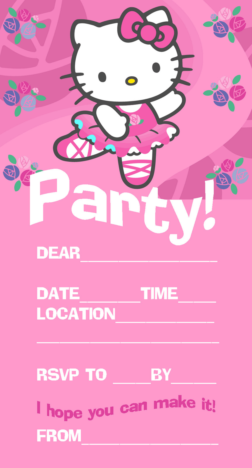 Hello Kitty Birthday Invitation Pretty Practical Mom Free Printable Hello Kitty Invitations